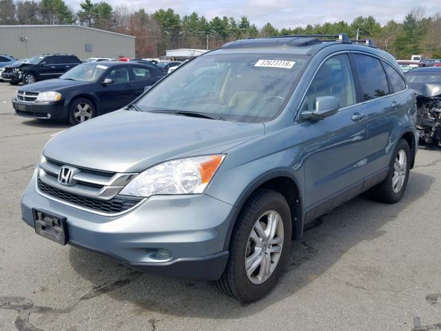 5J6RE4H77AL040717 - 2010 HONDA CR-V EXL GRAY photo 2