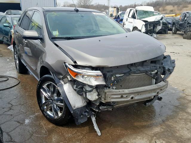 2FMDK3KC8EBB16438 - 2014 FORD EDGE LIMIT BROWN photo 1