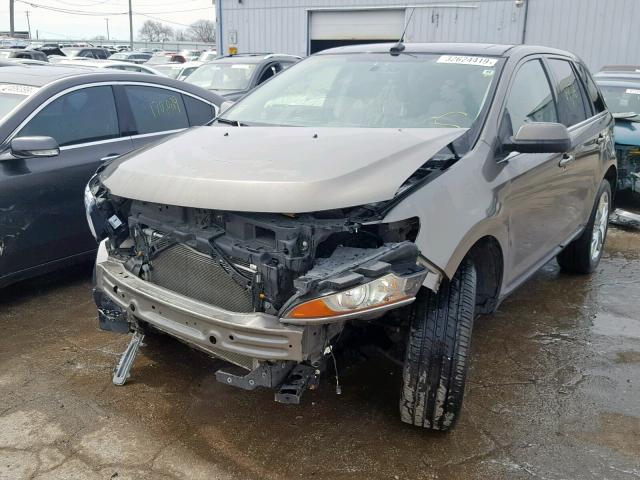 2FMDK3KC8EBB16438 - 2014 FORD EDGE LIMIT BROWN photo 2