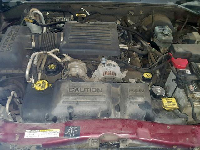 1B7HG48N72S709327 - 2002 DODGE DAKOTA QUA BURGUNDY photo 7