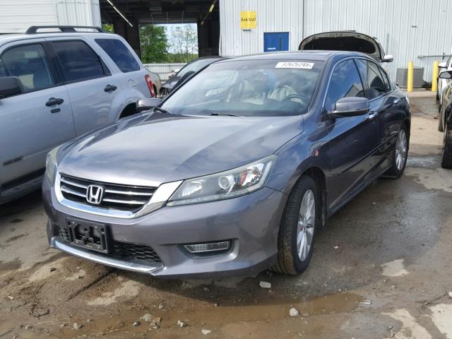 1HGCR3F84DA042206 - 2013 HONDA ACCORD EXL GRAY photo 2