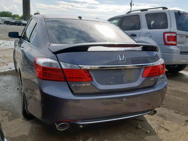 1HGCR3F84DA042206 - 2013 HONDA ACCORD EXL GRAY photo 3