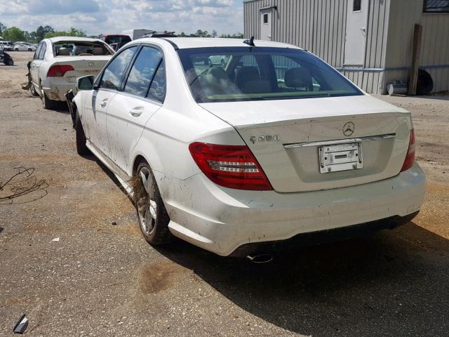 WDDGF4HB0DR297269 - 2013 MERCEDES-BENZ C 250 WHITE photo 3