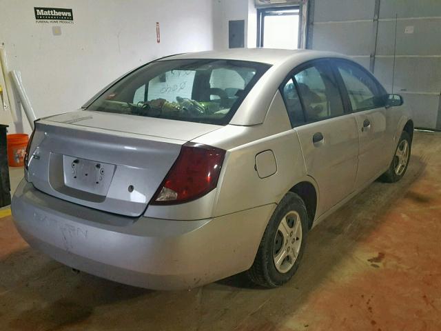 1G8AF52F84Z138656 - 2004 SATURN ION LEVEL SILVER photo 4