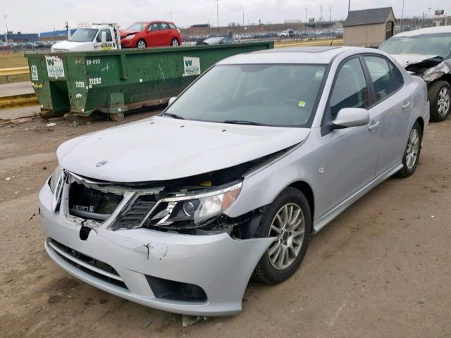 YS3FA4CY7A1617075 - 2010 SAAB 9-3 2.0T SILVER photo 2