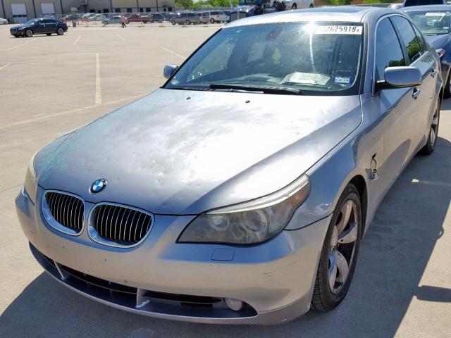 WBANE53517CW63837 - 2007 BMW 525 I GRAY photo 2