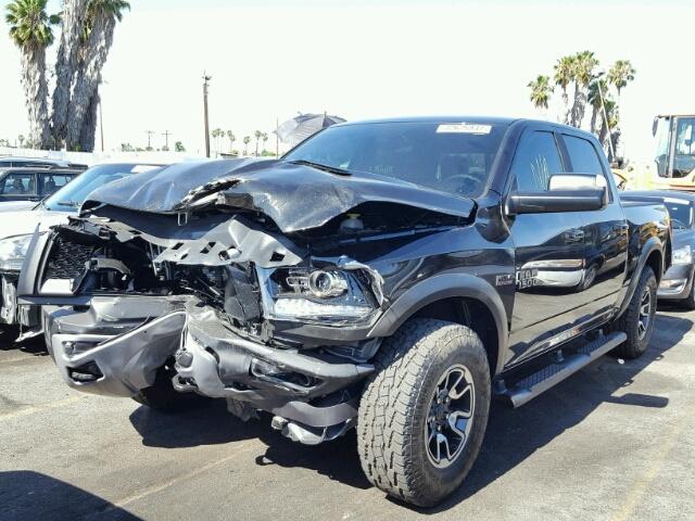 1C6RR7YT0HS692031 - 2017 RAM 1500 REBEL BLACK photo 2