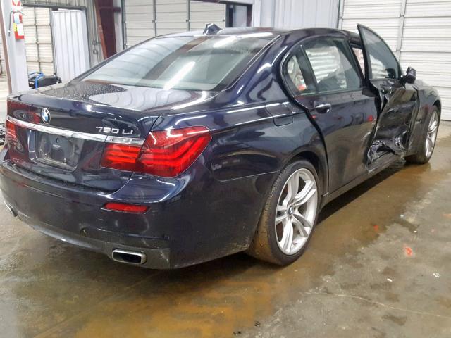 WBAYE8C5XED135509 - 2014 BMW 750 LI BLUE photo 4