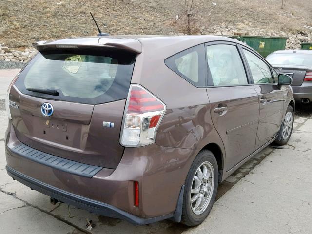 JTDZN3EUXGJ049636 - 2016 TOYOTA PRIUS V BROWN photo 4