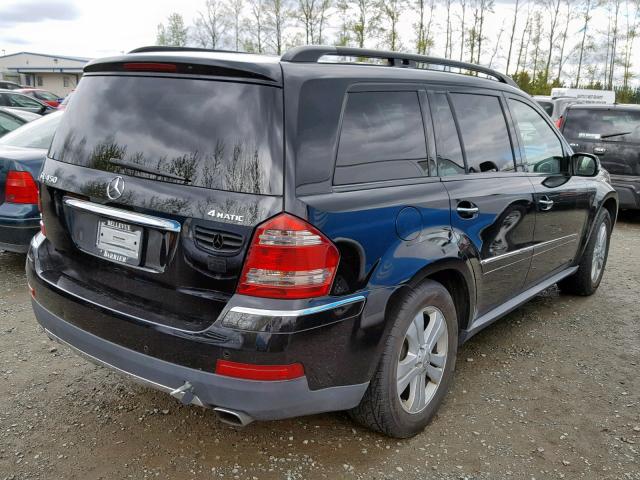 4JGBF71E87A162758 - 2007 MERCEDES-BENZ GL 450 4MA BLACK photo 4