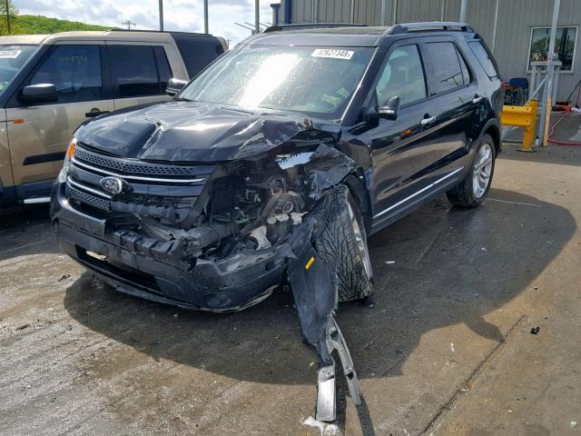 1FM5K7F8XEGB82757 - 2014 FORD EXPLORER L BLACK photo 2