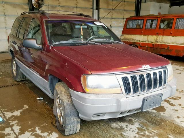 1J4GW58SXXC645242 - 1999 JEEP GRAND CHER BURGUNDY photo 1