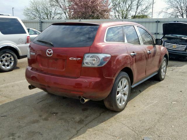 JM3ER293370148617 - 2007 MAZDA CX-7 BURGUNDY photo 4