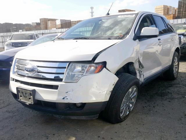 2FMDK38C28BA99843 - 2008 FORD EDGE SEL WHITE photo 2