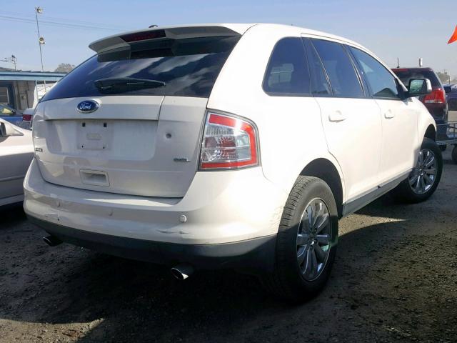 2FMDK38C28BA99843 - 2008 FORD EDGE SEL WHITE photo 4