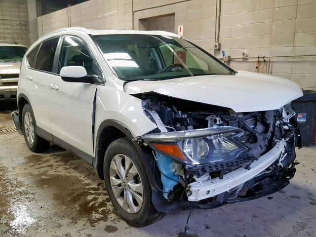 5J6RM4H70EL063992 - 2014 HONDA CR-V EXL WHITE photo 1