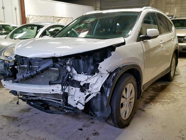 5J6RM4H70EL063992 - 2014 HONDA CR-V EXL WHITE photo 2