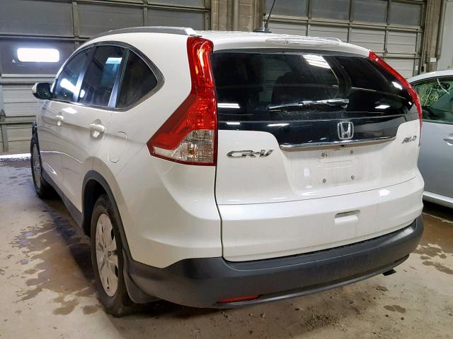 5J6RM4H70EL063992 - 2014 HONDA CR-V EXL WHITE photo 3