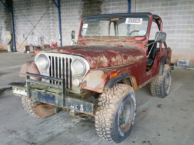 J5F83AH053361 - 1975 JEEP CJ5 RED photo 2