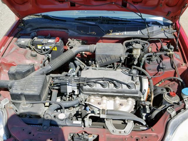 2HGEJ6444WH101521 - 1998 HONDA CIVIC DX RED photo 7