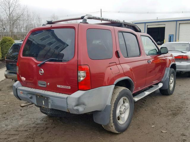 5N1MD28Y02C581377 - 2002 NISSAN XTERRA SE RED photo 4