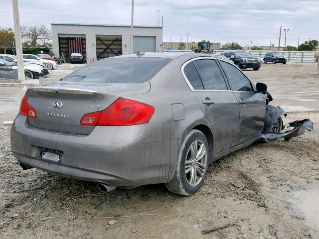 JN1CV6APXBM503773 - 2011 INFINITI G37 BASE CHARCOAL photo 4