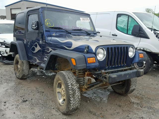 1J4FA49S43P306286 - 2003 JEEP WRANGLER / BLUE photo 1