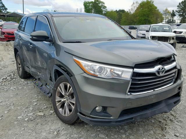 5TDZKRFH5GS147408 - 2016 TOYOTA HIGHLANDER GREEN photo 1