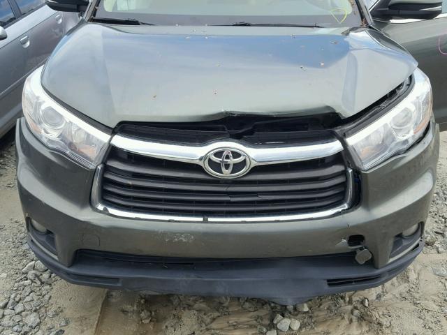 5TDZKRFH5GS147408 - 2016 TOYOTA HIGHLANDER GREEN photo 7