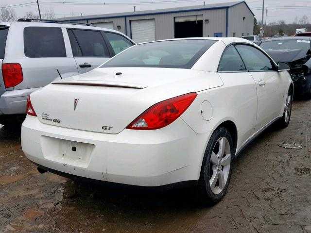 1G2ZH36N784296440 - 2008 PONTIAC G6 GT WHITE photo 4