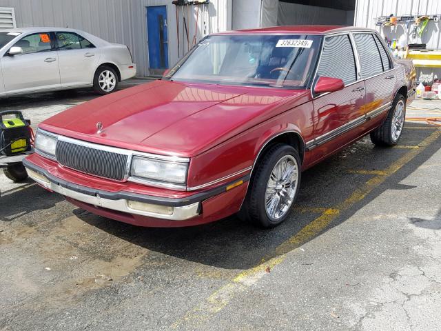 1G4HR54C0LH437685 - 1990 BUICK LESABRE LI RED photo 2