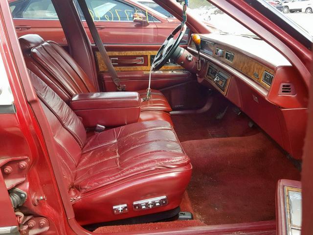 1G4HR54C0LH437685 - 1990 BUICK LESABRE LI RED photo 5