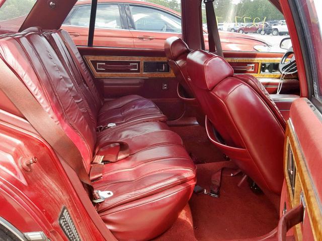 1G4HR54C0LH437685 - 1990 BUICK LESABRE LI RED photo 6