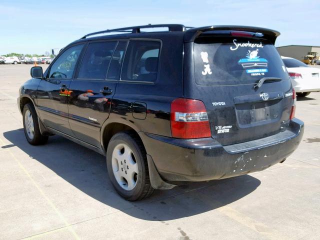 JTEEP21AX60169256 - 2006 TOYOTA HIGHLANDER BLACK photo 3