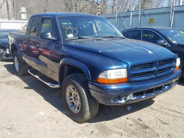 1D7HG38X63S221828 - 2003 DODGE DAKOTA QUA BLUE photo 1