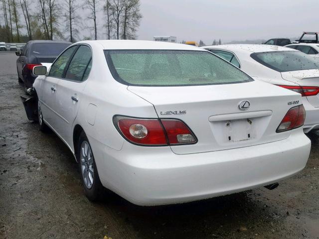 JTHBF30G835039804 - 2003 LEXUS ES 300 WHITE photo 3