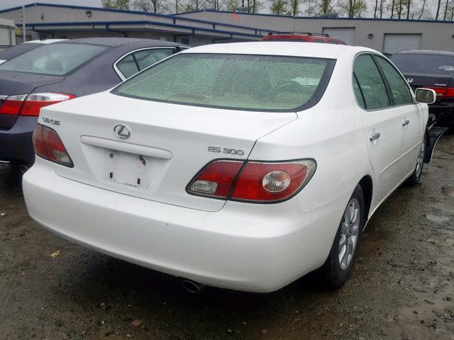 JTHBF30G835039804 - 2003 LEXUS ES 300 WHITE photo 4