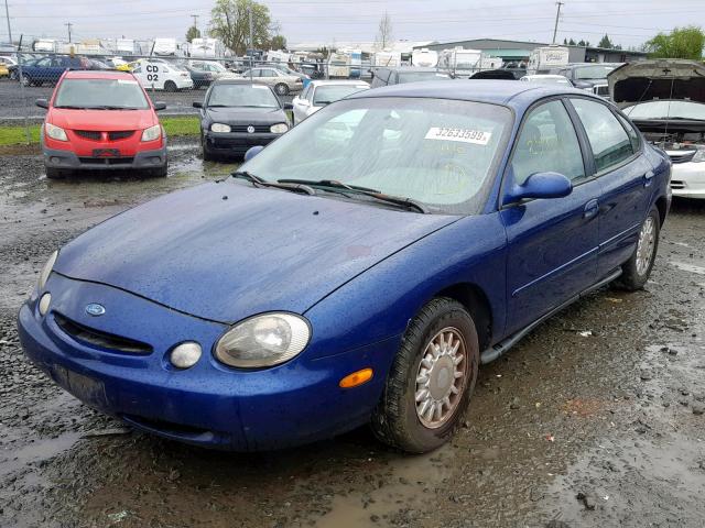 1FALP52U6VG244486 - 1997 FORD TAURUS GL BLUE photo 2