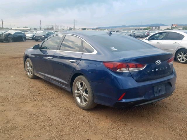 5NPE34AFXJH637909 - 2018 HYUNDAI SONATA SPO BLUE photo 3