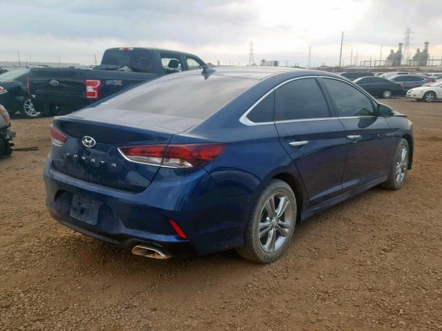 5NPE34AFXJH637909 - 2018 HYUNDAI SONATA SPO BLUE photo 4