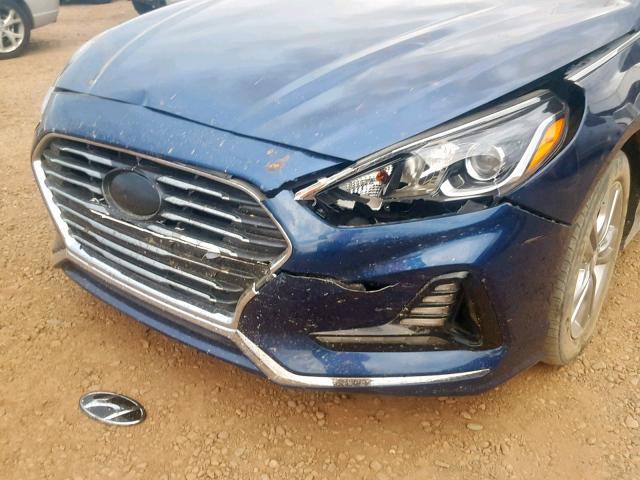 5NPE34AFXJH637909 - 2018 HYUNDAI SONATA SPO BLUE photo 9