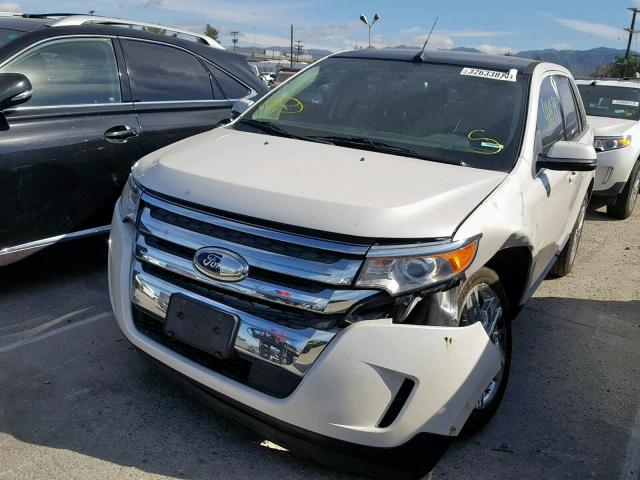 2FMDK3KC7DBB54399 - 2013 FORD EDGE LIMIT WHITE photo 2