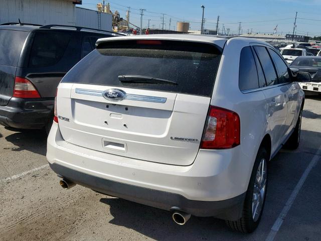 2FMDK3KC7DBB54399 - 2013 FORD EDGE LIMIT WHITE photo 4