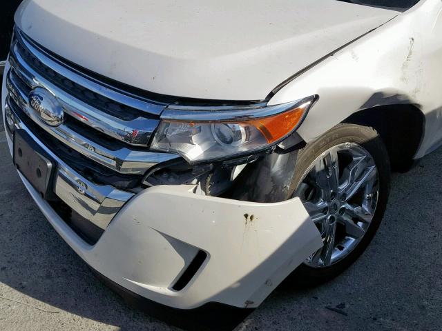 2FMDK3KC7DBB54399 - 2013 FORD EDGE LIMIT WHITE photo 9