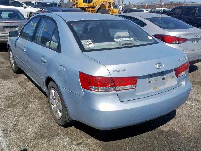 5NPET46C86H140542 - 2006 HYUNDAI SONATA GL BLUE photo 3