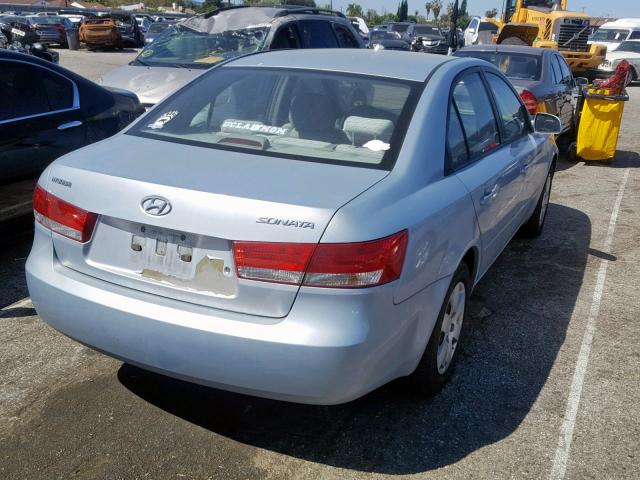 5NPET46C86H140542 - 2006 HYUNDAI SONATA GL BLUE photo 4