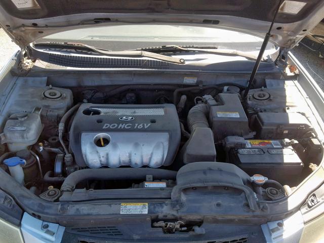 5NPET46C86H140542 - 2006 HYUNDAI SONATA GL BLUE photo 7