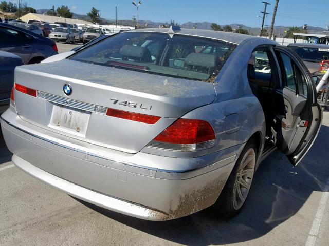 WBAGN63463DS45221 - 2003 BMW 745 LI SILVER photo 4