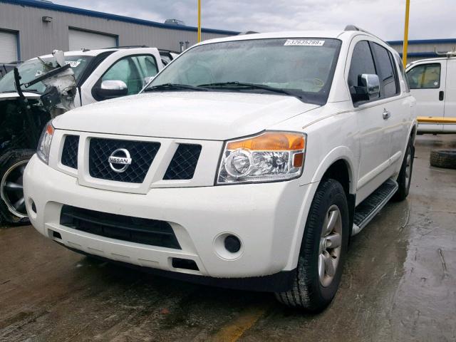 5N1BA0ND6AN606470 - 2010 NISSAN ARMADA SE WHITE photo 2