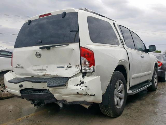 5N1BA0ND6AN606470 - 2010 NISSAN ARMADA SE WHITE photo 4